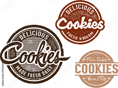 Fresh Cookies Bakery Dessert Stamp