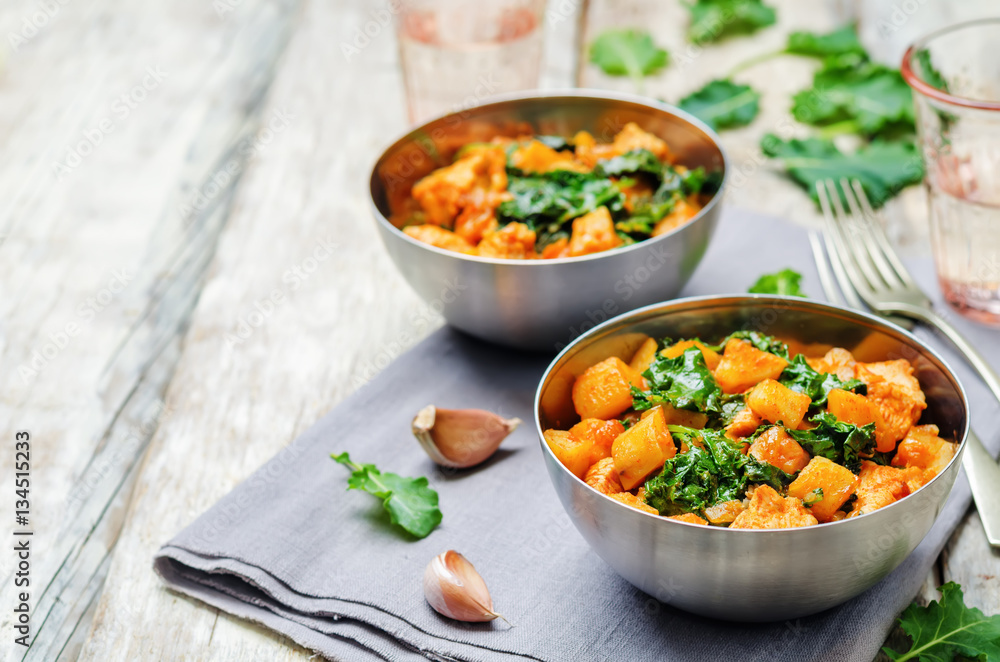 Kale sweet potato chicken stew Kale sweet potato chicken stew