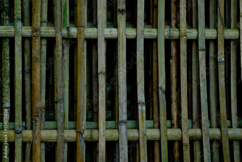 closeup of bamboo wall