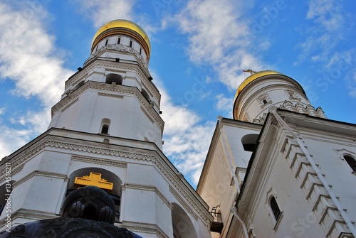 Ivan Great Bell tower of Moscow Kremlin. Color photo.