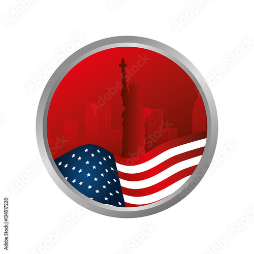 united states of america emblem vector illustration design