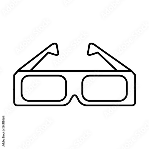 glasses 3d isolated icon vector illustration design