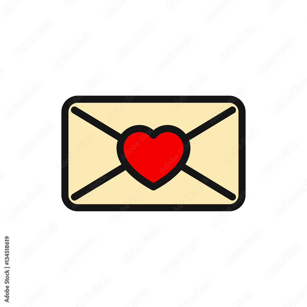 love letter icon illustration love letter icon illustration