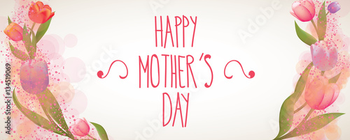 Happy mothers day banner