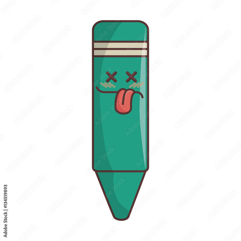 crayon comic character isolated icon vector illustration design crayon comic character isolated icon vector illustration design