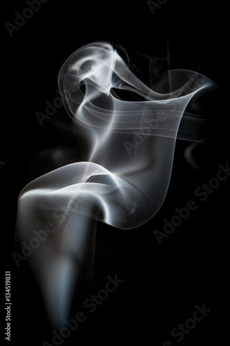 Fototapeta Naklejka Na Ścianę i Meble -  white smoke on black background