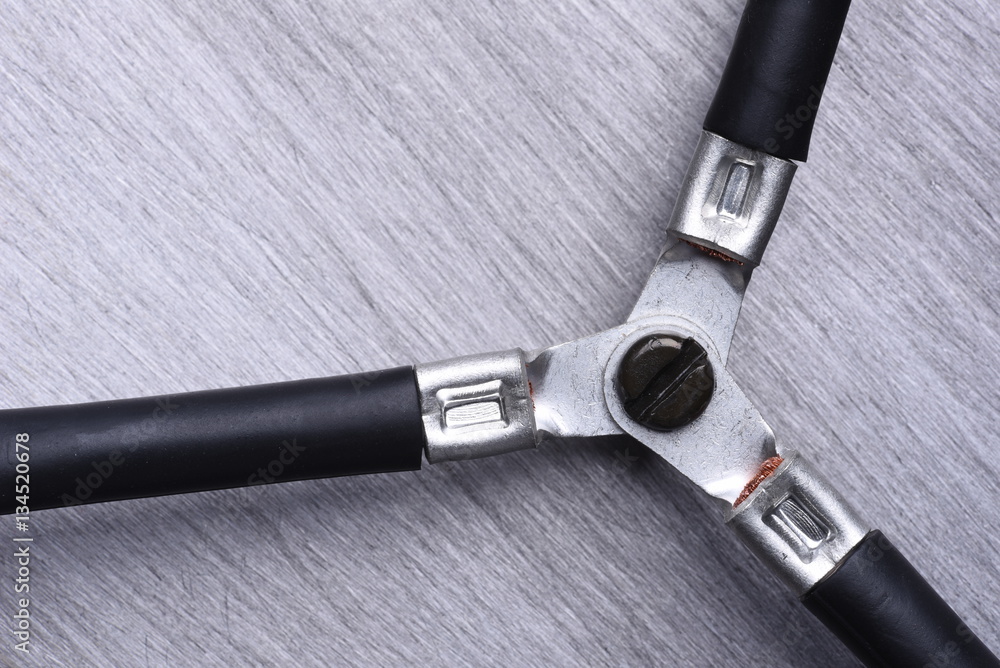 Naklejka premium Electrical Cable with Cable Lug