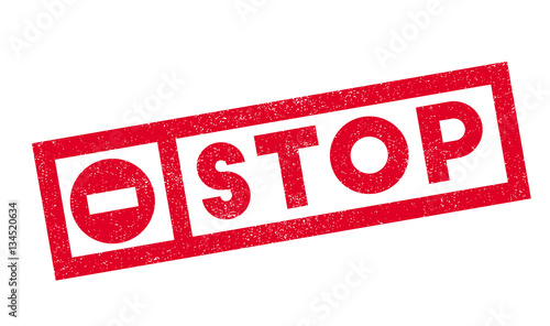 Stop rubber stamp. Grunge design with dust scratches. Effects can be easily removed for a clean, crisp look. Color is easily changed.