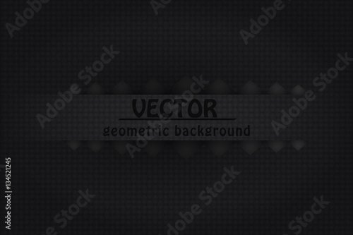 black abstract background. geometric banner.