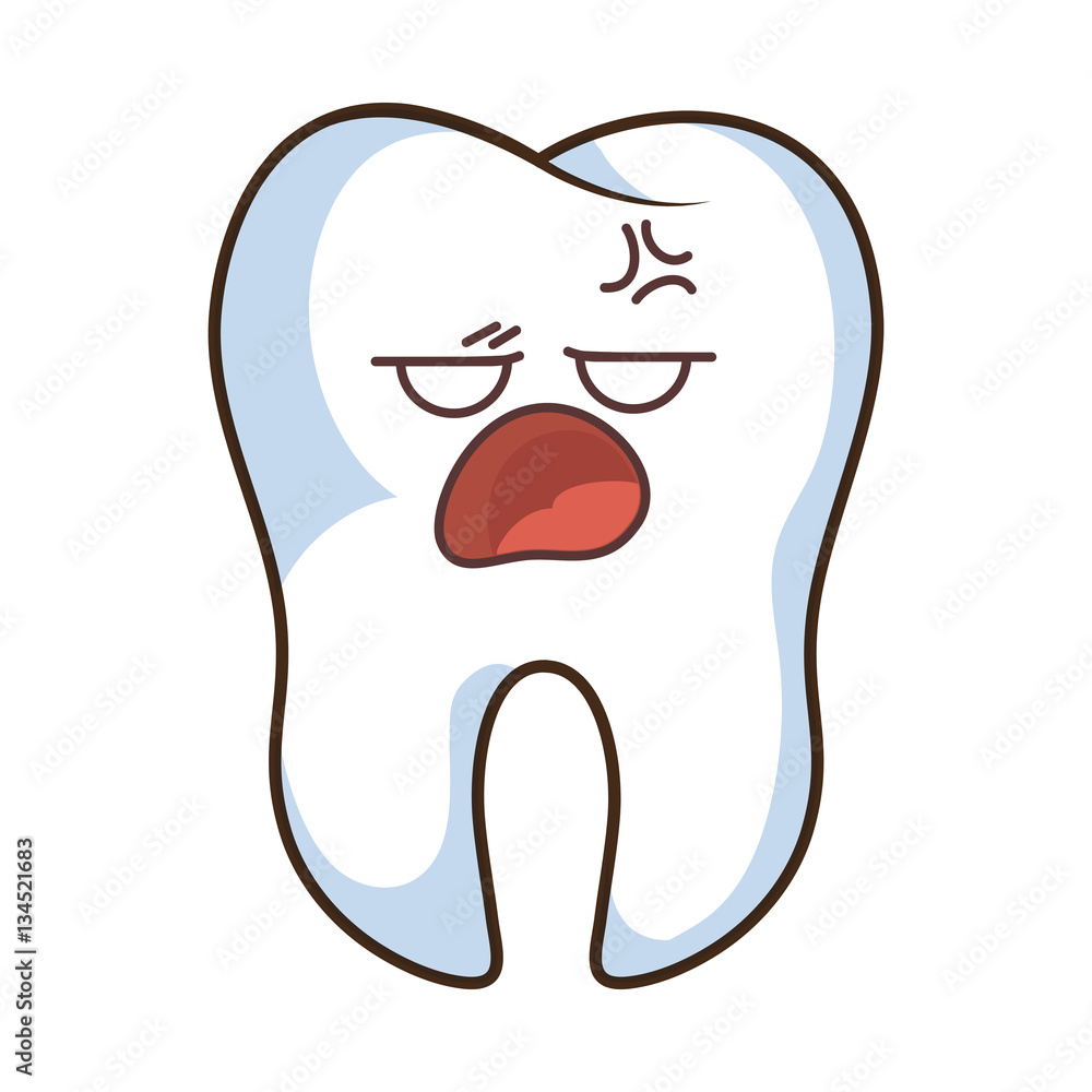 teeth funny character kawaii style vector illustration design teeth funny character kawaii style vector illustration design