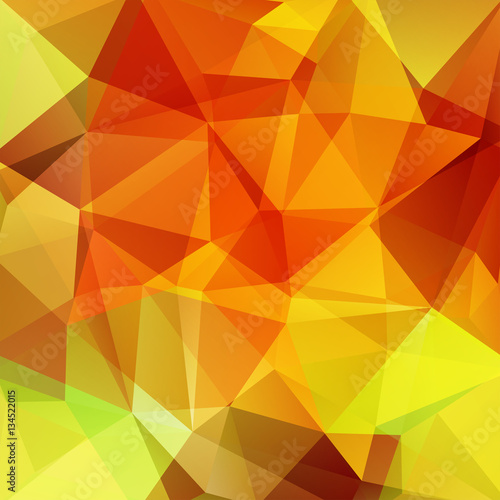Background made of yellow  orange triangles. Square composition with geometric shapes. Eps 10