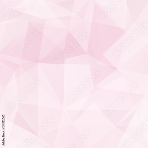 Polygonal vector background. Can be used in cover design  book design  website background. Vector illustration. Pastel pink colors.