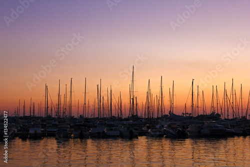 sailboats on the parking