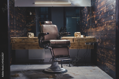 Stylish Vintage Barber Chair  photo