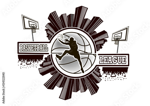 Logo basketball league