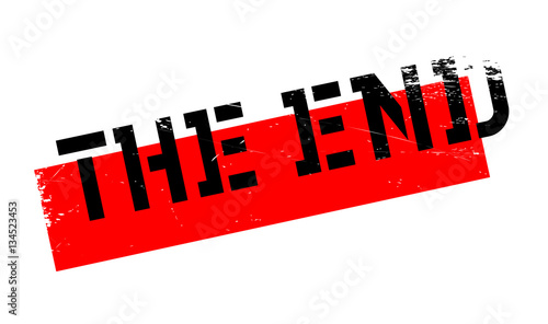The End rubber stamp. Grunge design with dust scratches. Effects can be easily removed for a clean, crisp look. Color is easily changed.
