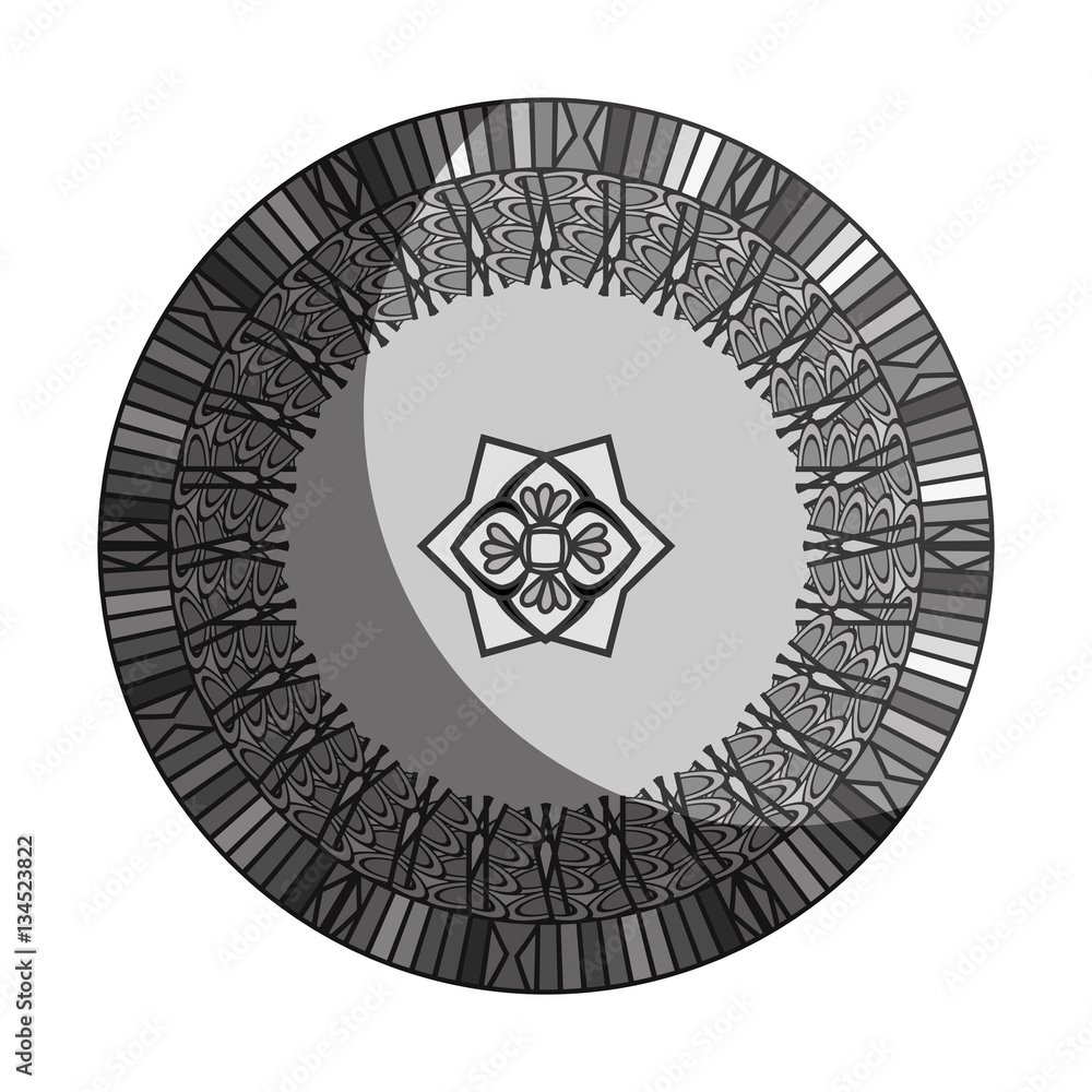 mandala art decorative icon vector illustration design