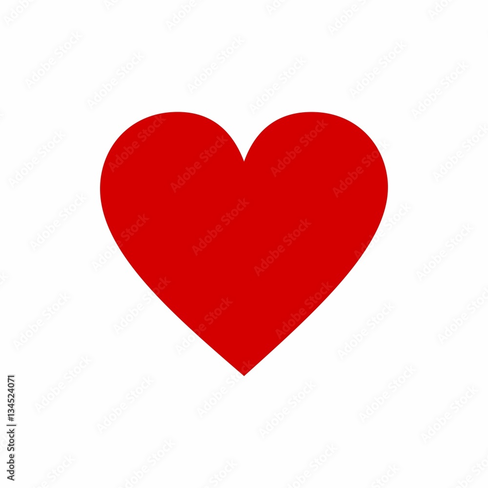 Heart icon vector design isolated on white background
