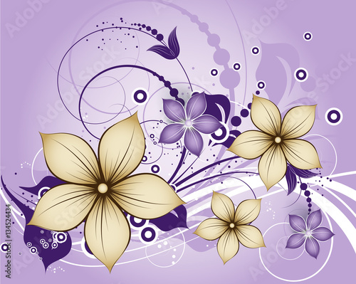 Abstract floral background for design