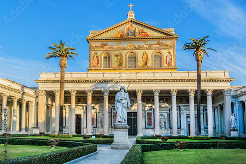 Fotografie Papal Basilica of St. Paul outside the Walls. Rome, Italy.