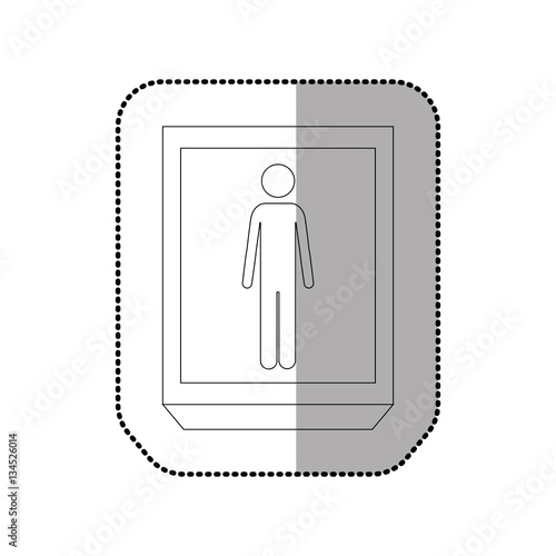 Pedestrian road sign icon vector illustration graphic design