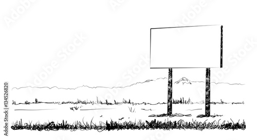 Billboard sketch in vector.