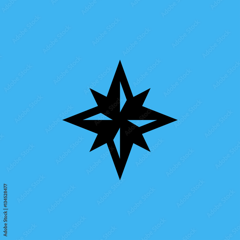 Obraz premium compass icon. flat design