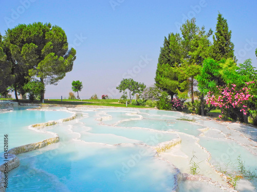 Obraz na plátně Terraces of Pamukkale, Turkey.