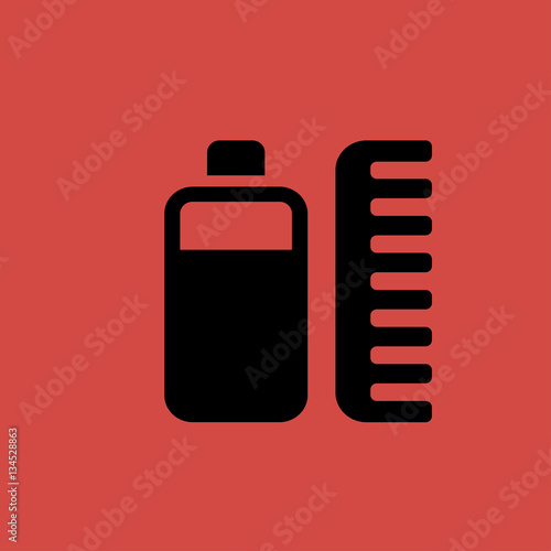 Hairdressing icon. flat design