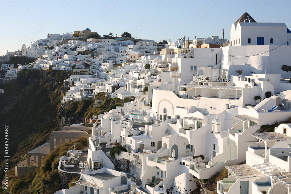 White village on Santorini Island, Greece