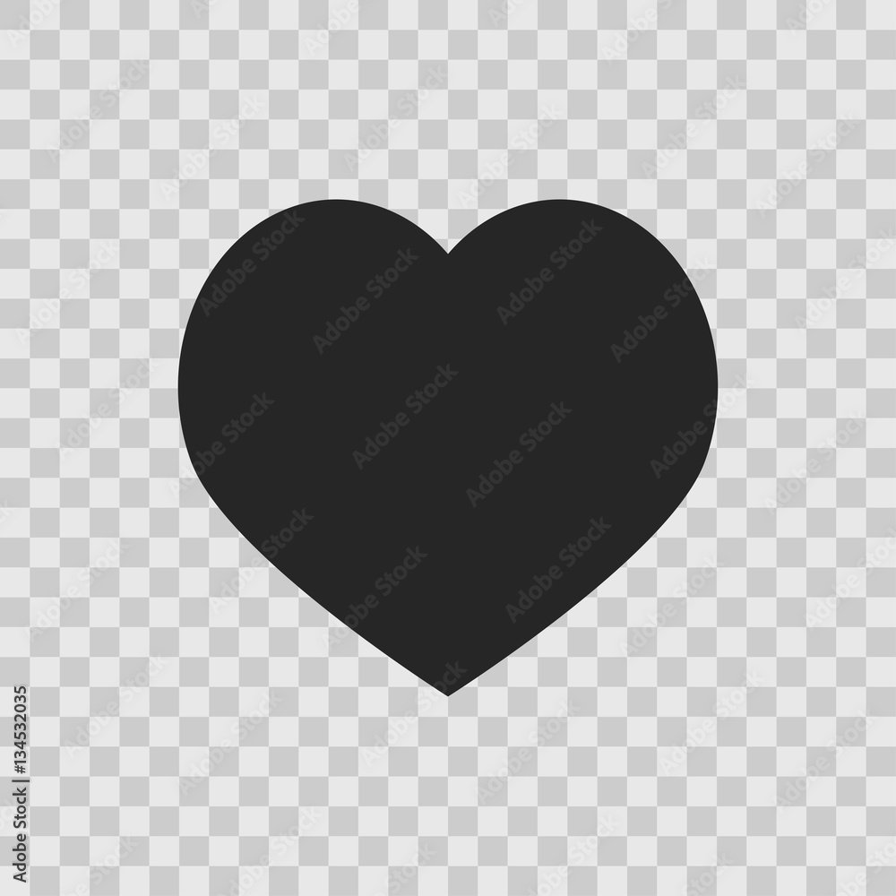 Black heart isolated on white background vector illustration Black heart isolated on white background vector illustration