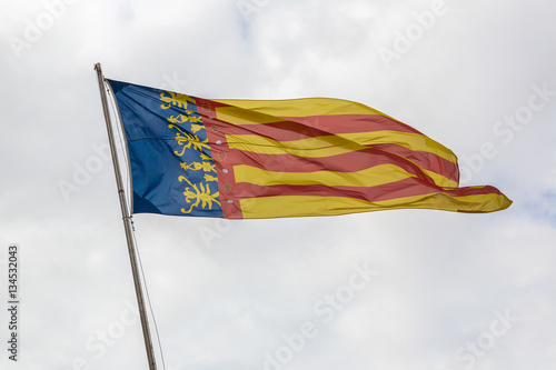 Flag of Valencia, Spain photo