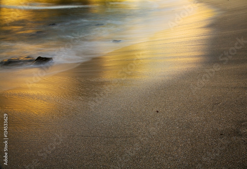 Reflections along Simpson Beach, Oregon
