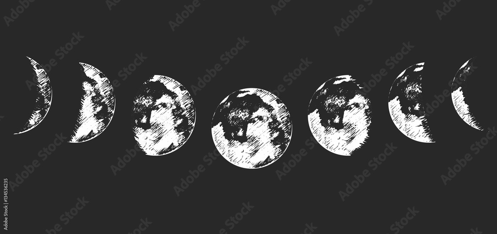 Obraz premium Moon phases