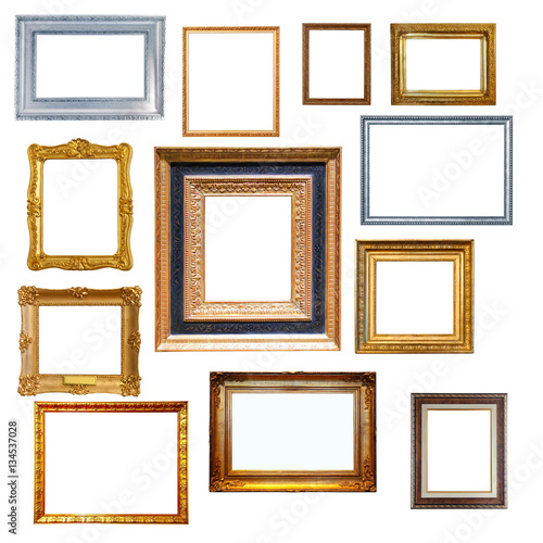Set of   frames. Isolated on white
