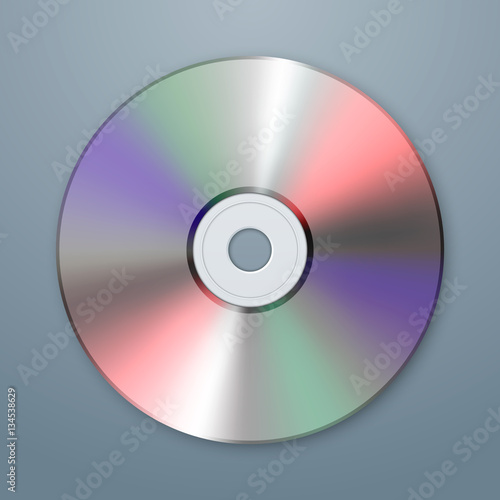 Realistic vector cd icon. Design template.