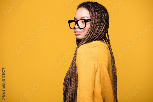 Portrait of fashionable young girl.