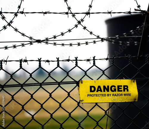 Danger Razor Wire Fence