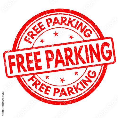 Free parking sign or stamp