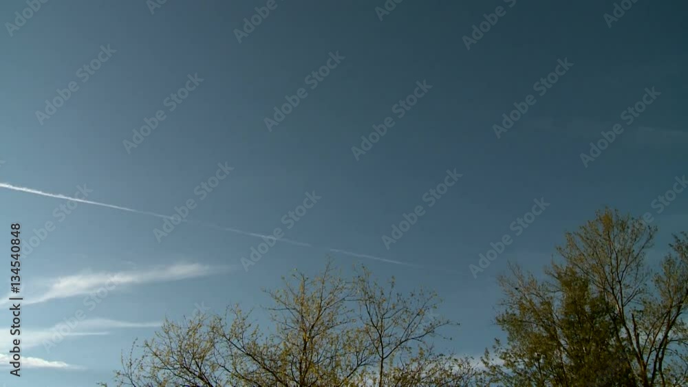 Jet Contrails Spread out to make Cirrus Clouds Jet Contrails Spread out to make Cirrus Clouds