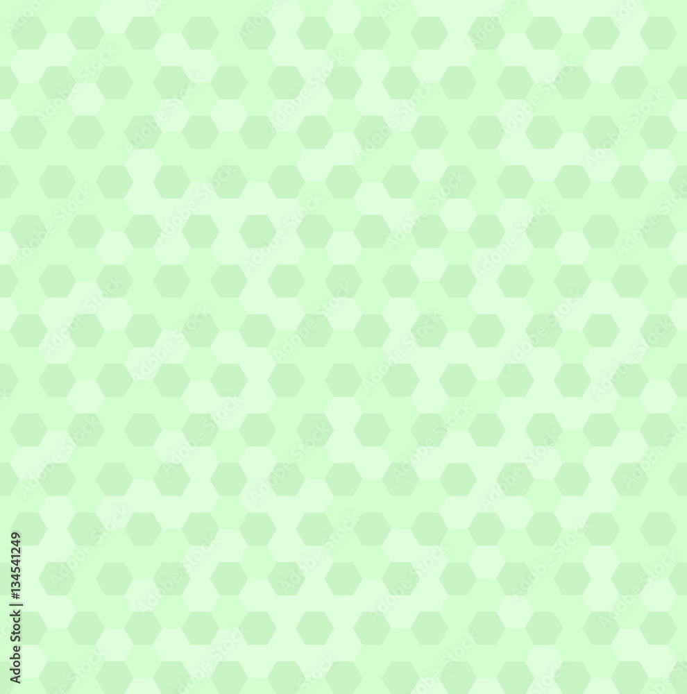 Green hexagon pattern. Seamless vector