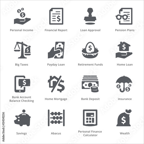 Personal & Business Finance Icons Set 1 - Sympa Series