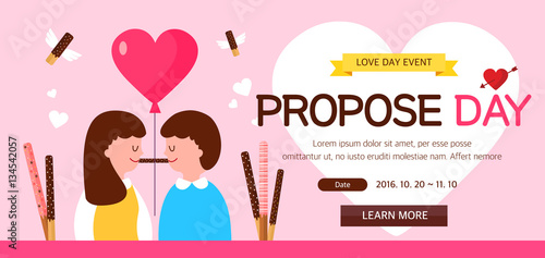Propose day illustration
