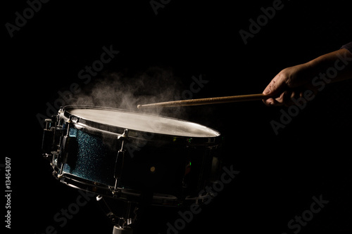 Photography The man is playing snare drum