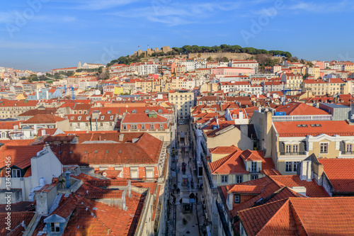 Vista da parte central da Lisboa de Santa Justa