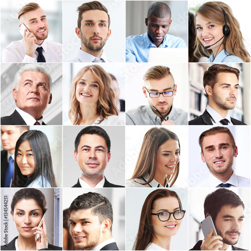 Collage of business people....