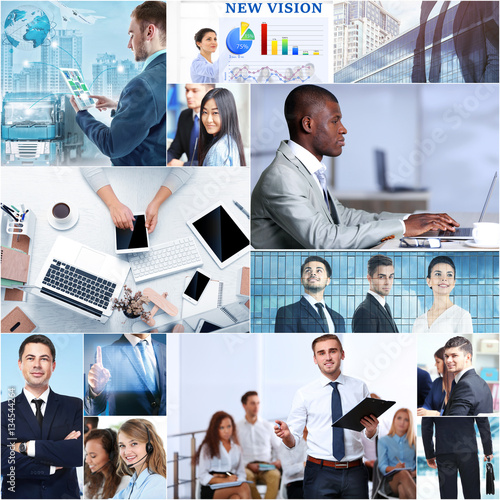Collage of business people....