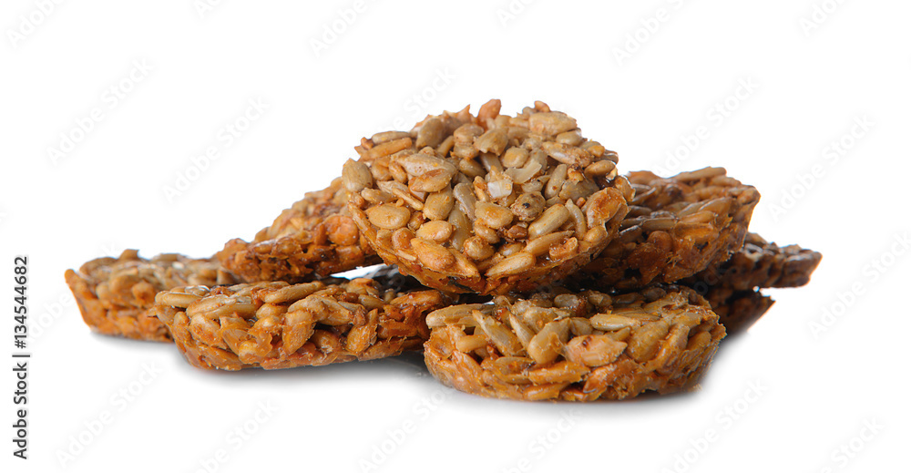Cereal cookies on white background Cereal cookies on white background