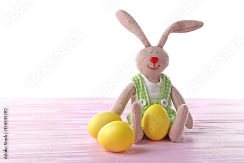 Easter bunny with eggs, on ...