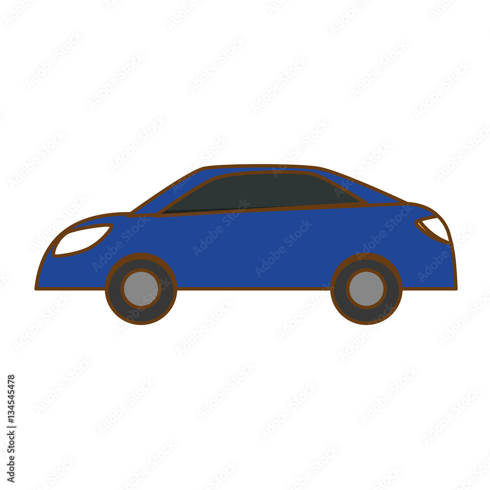 blue car icon image vector illustration design 